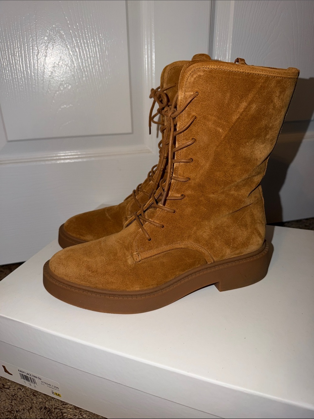 Vince Kady Water Resistant Suede Lace-Up Boots